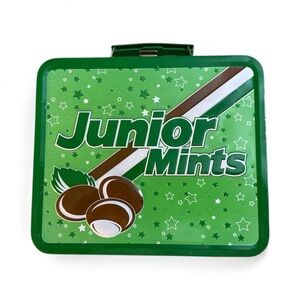 2007 Loungefly Tootsie Jr Junior Mints Metal logo Tin Lunch Box - PREOWNED, Good